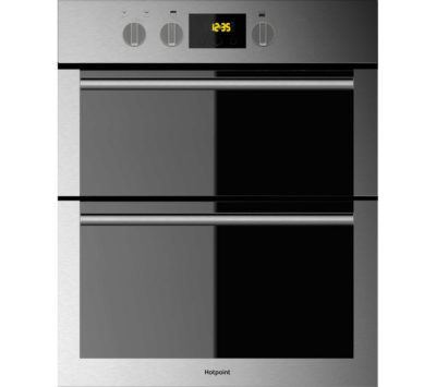 HOTPOINT  DU4 541 IX Electric Built-under Double Oven - Black & Stainless Steel